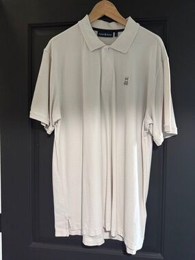 Psycho Bunny Men's Light Beige Polo with Embroidered Logo